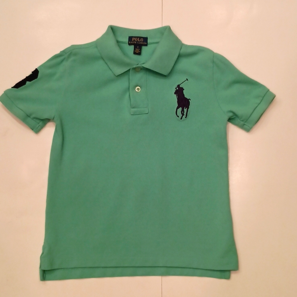 WORN 1X BOYS RALPH LAUREN POLO SHIRT SZ 7